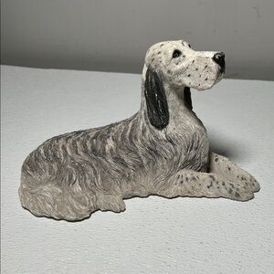 Vtg 1992 Sandicast english setter Dog Signed art 10.5” statue figurine